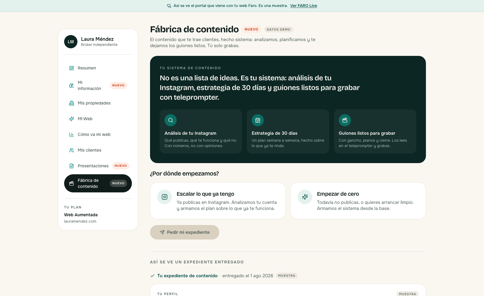 Fábrica de contenido en FARO 0.5